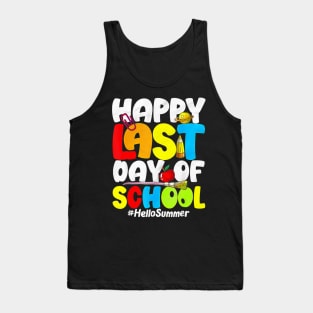 Happy Last Day Of School Hello Summer Teacher Student Tank Top